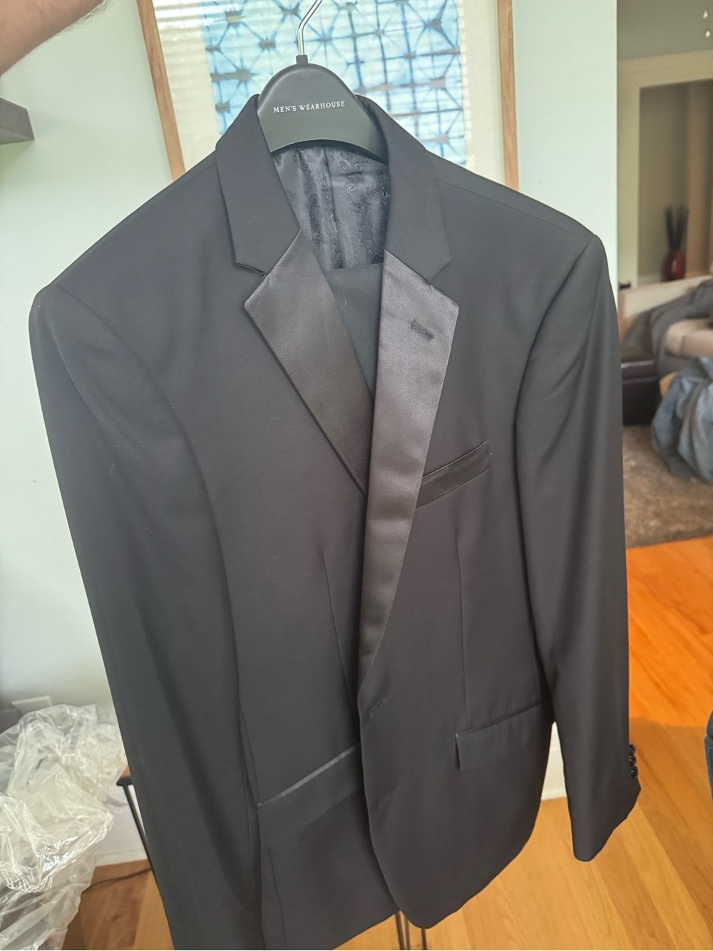 Portabella Black Satin-Lapel Tuxedo